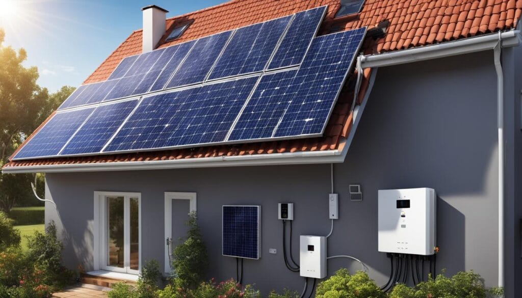 Solar panel charging inverter image