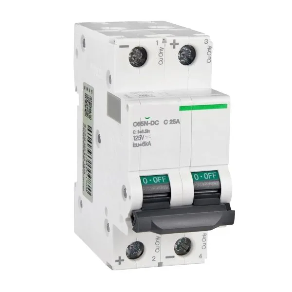 125a dc circuit breaker | 2-pole solar pv mcb | maximum industrial photovoltaic protection switch