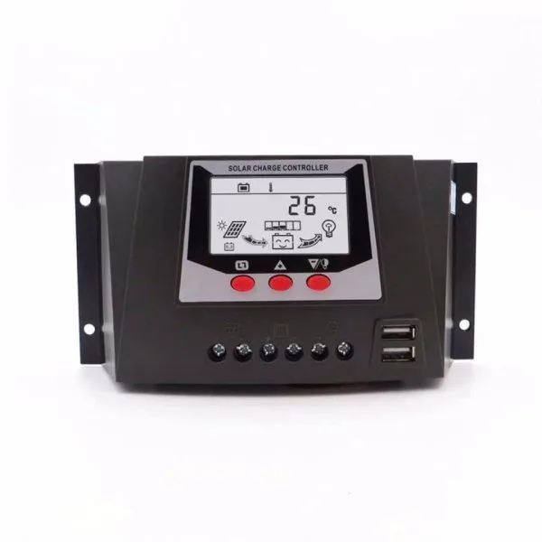 Juta 40a pwm solar charge controller | 12v/24v battery charging | high-power solar panel regulator with lcd display