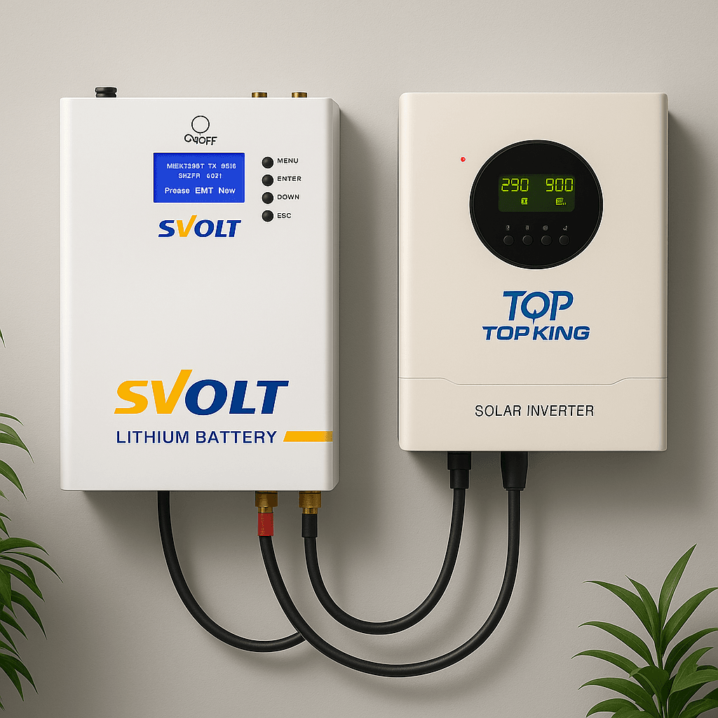 Svolt Ea25A-2.7K-A Lithium Iron Phosphate Battery 25.6V 106Ah 2.71Kwh - Premium Energy Storage With 6000+ Cycle Life 6 Svolt lithium battery installed with topking inverter
