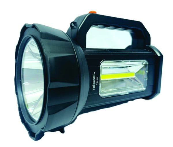 Taigexin tgx-k7 multifunctional solar searchlight - rechargeable led spotlight with solar panel, pop-up function & ac power cord - image 2