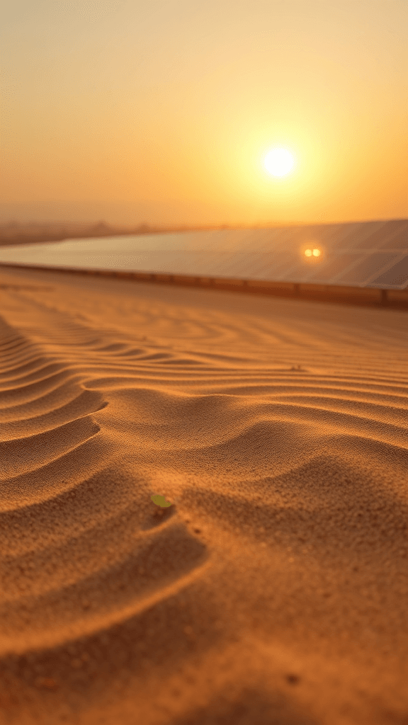 Sand abrasion protection for desert solar installations 1753108120
