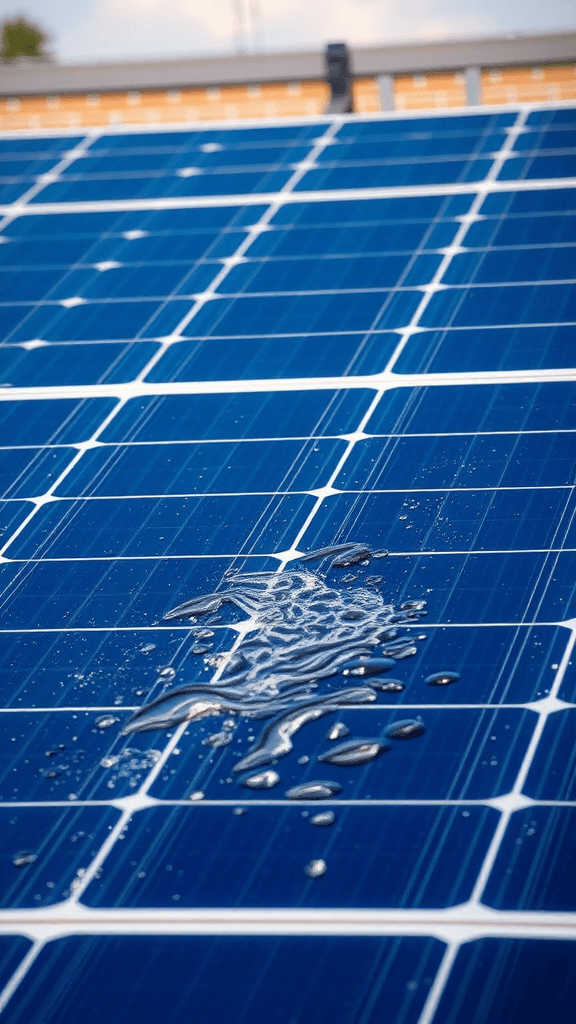 Solar panel cleaning with reclaimed water systems 1752287303