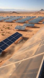 Dust mitigation strategies for desert solar installations