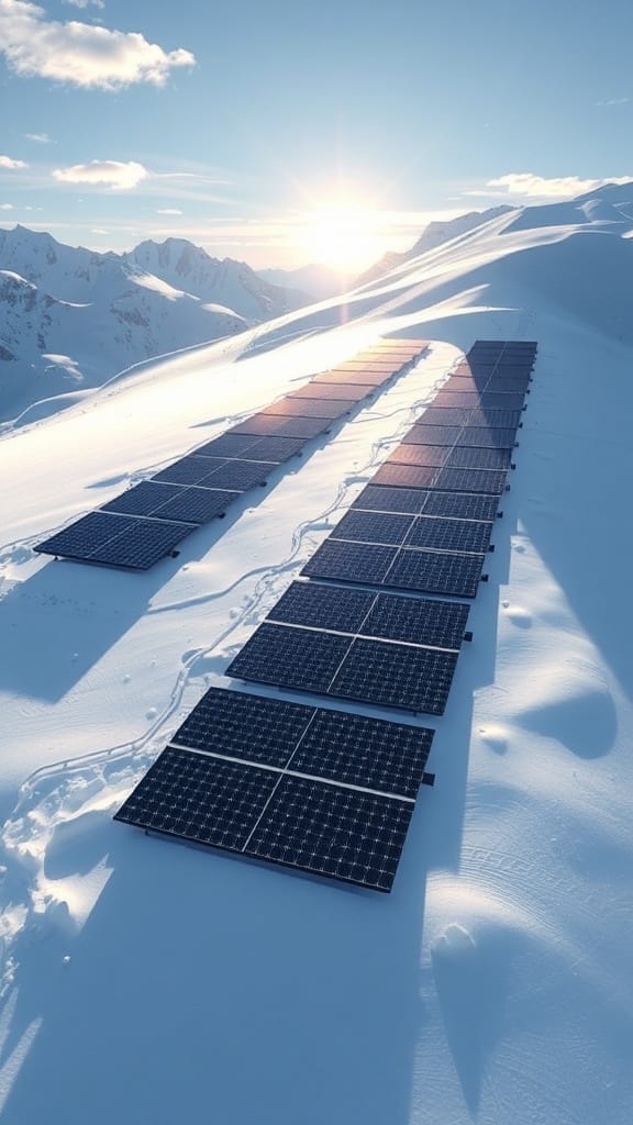 Snow shedding design for solar arrays in alpine regions 1754101730