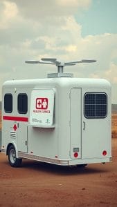 Solar-powered mobile health clinics